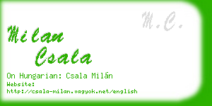 milan csala business card